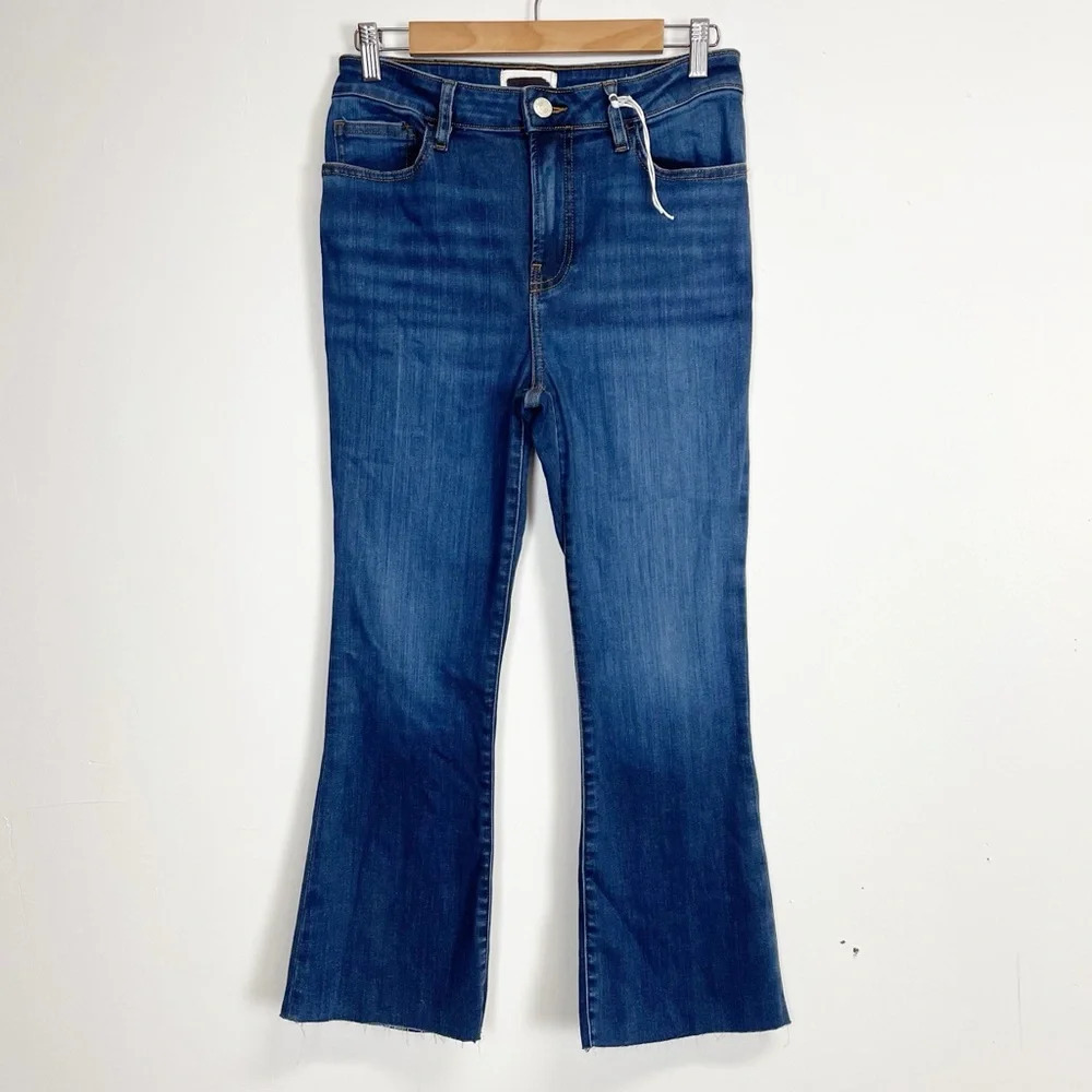 NEW Frame Le Crop Mini Boot Jeans Womens 28 Blue Raw Hem NWOT